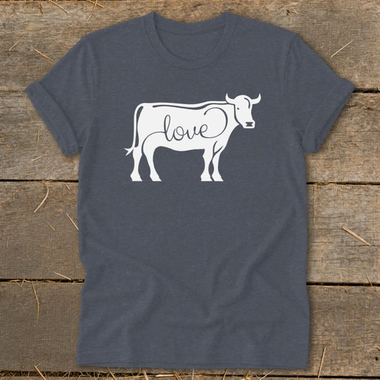 Love Cow Softstyle Tee - Navy Heather