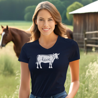 Love Cow V-neck
