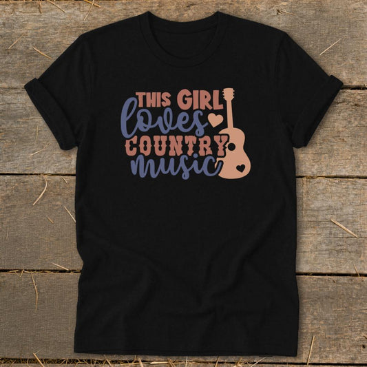Loves Country Music Softstyle Tee - Black