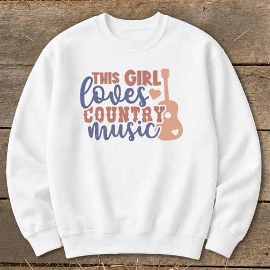 Loves Country Music Sweatshirt - White