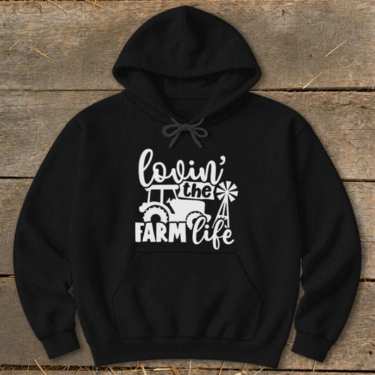 Lovin Farm Life Hoodie - Black