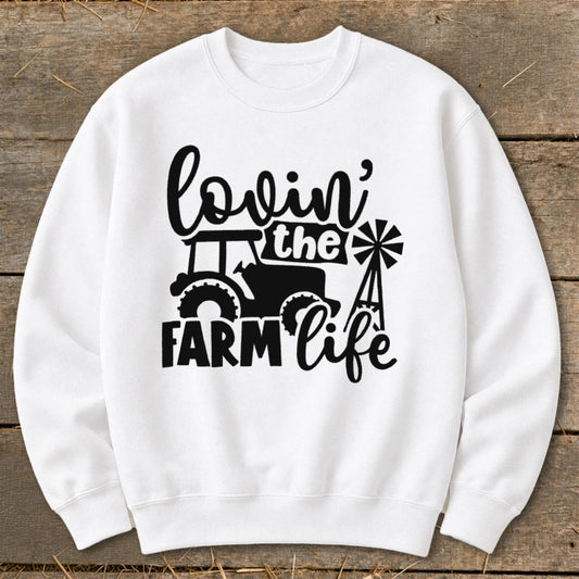 Lovin Farm Life Sweatshirt - White
