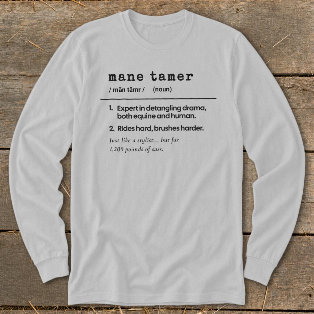 Mane Tamer Definition Long Sleeve Tee - Sport Grey