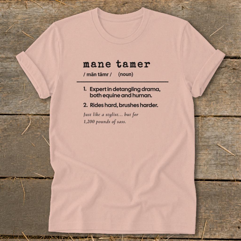Mane Tamer Definition Softstyle Tee - Peach