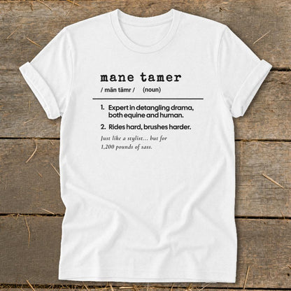 Mane Tamer Definition Softstyle Tee - White