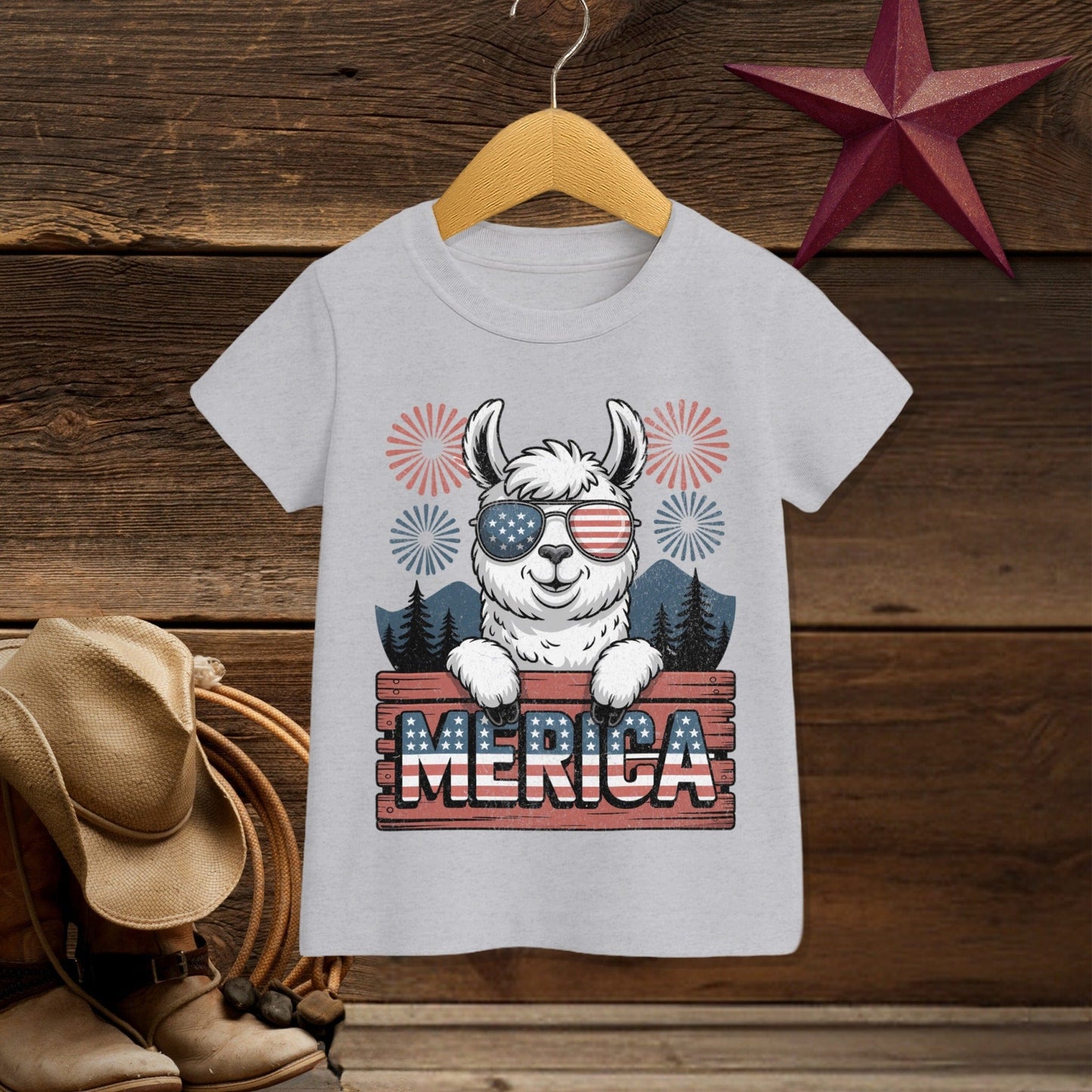 Merica Alpaca T-Shirt (Toddler)