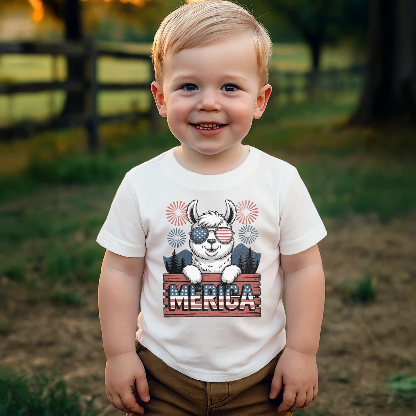 Merica Alpaca T-shirt (Toddler)