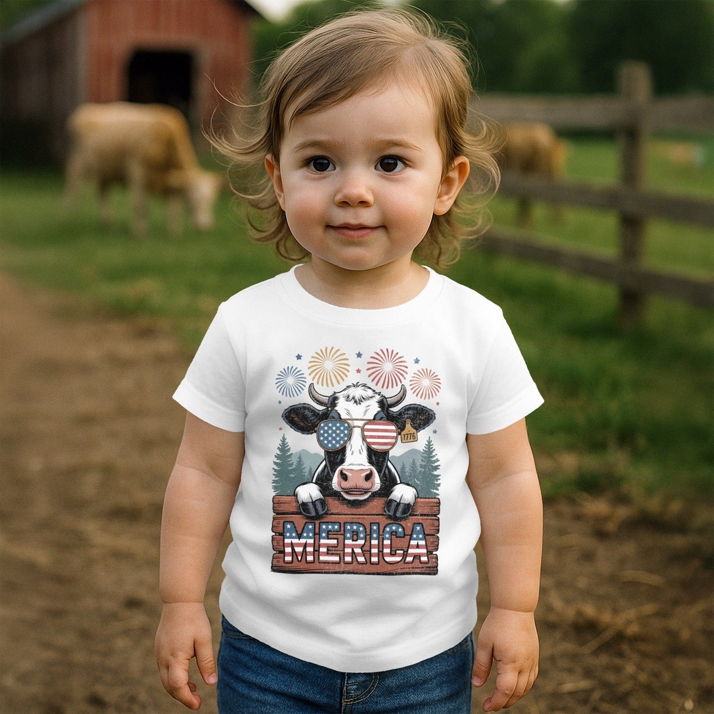 Merica Cow T-shirt (Toddler)