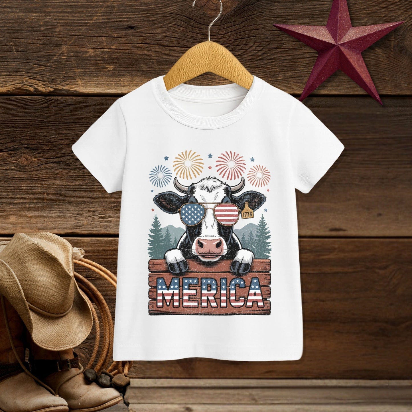 Merica Cow T-shirt (Toddler)