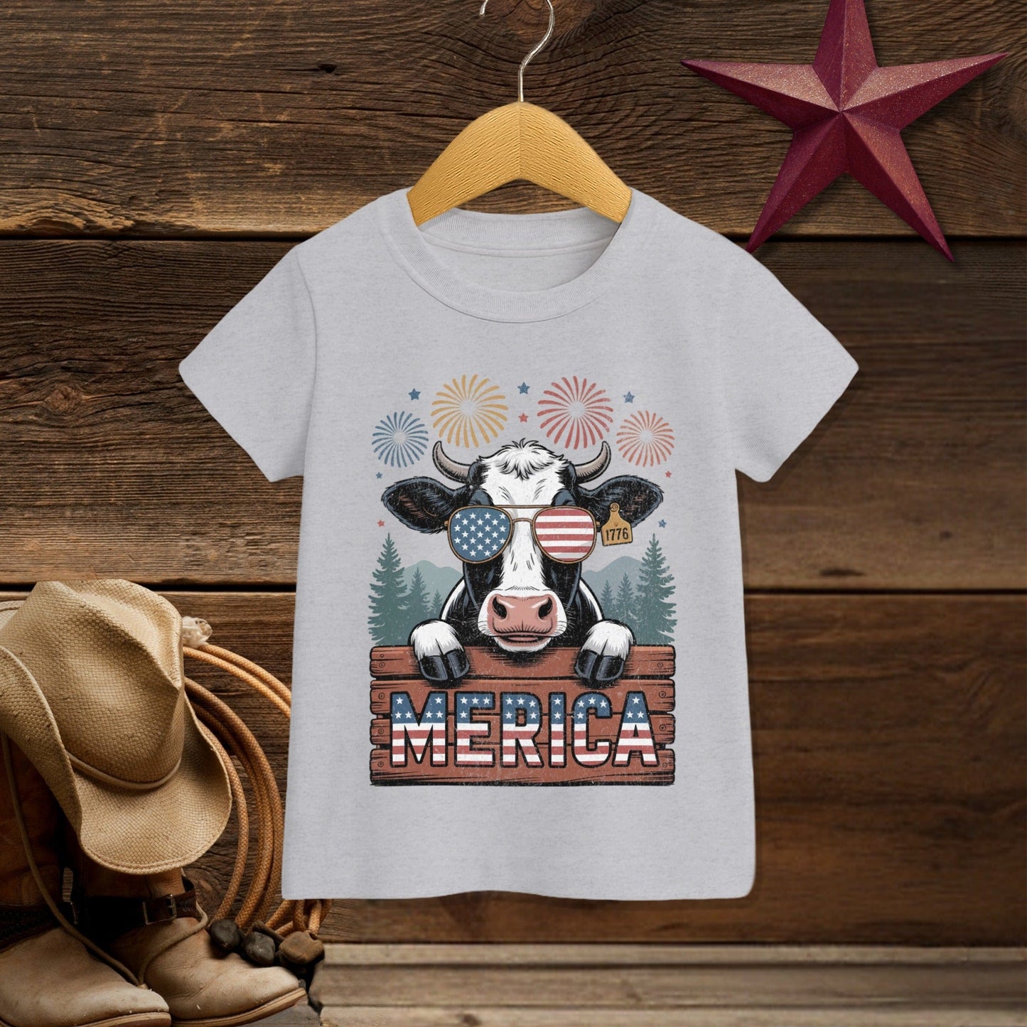 Merica Cow T-shirt (Toddler)