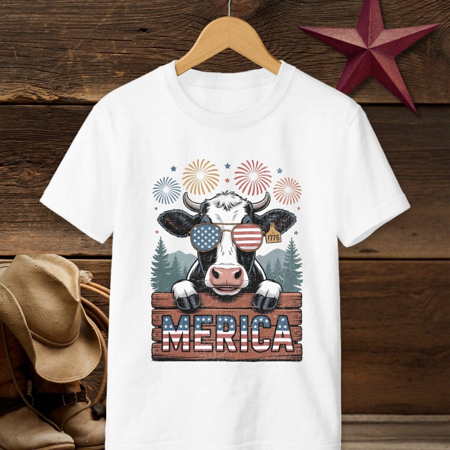 Merica Cow T-shirt (Youth)
