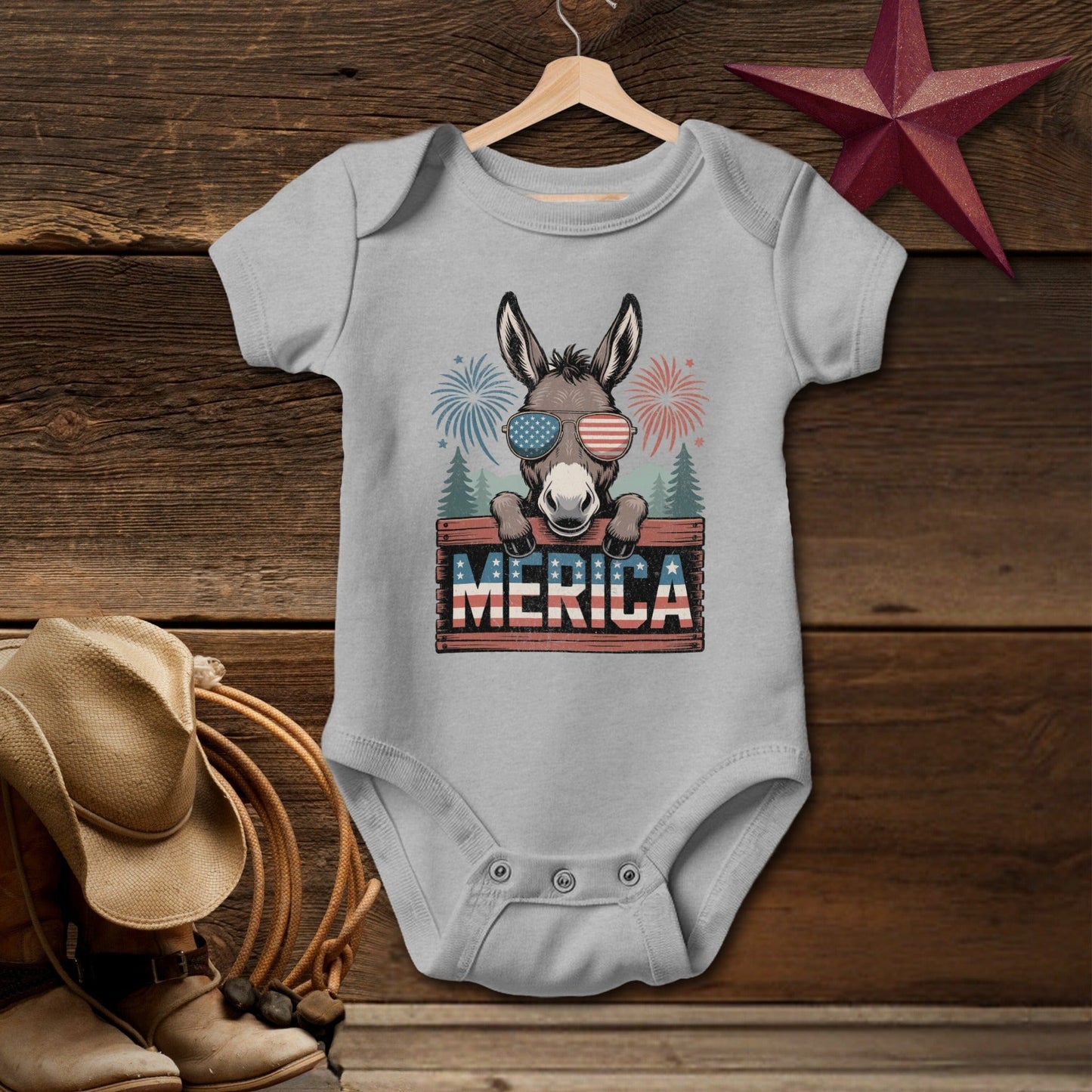 Merica Donkey Bodysuit (Baby)