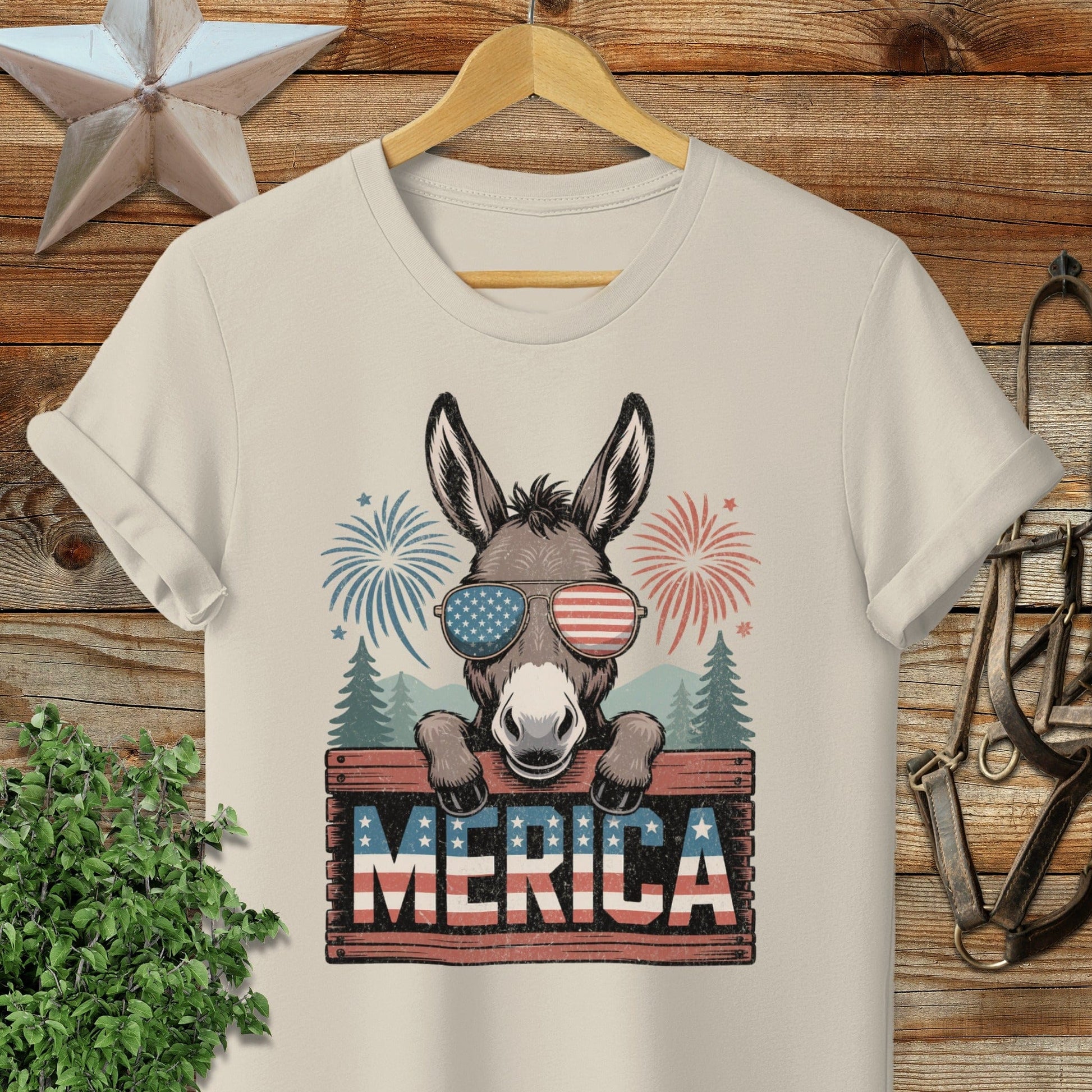 Merica Donkey Softstyle Tee