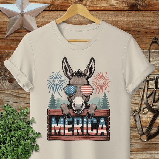 Merica Donkey Softstyle Tee
