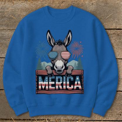 Merica Donkey Sweatshirt