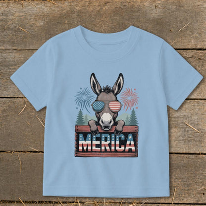 Merica Donkey Toddler Tee