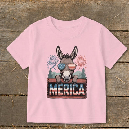 Merica Donkey Toddler Tee
