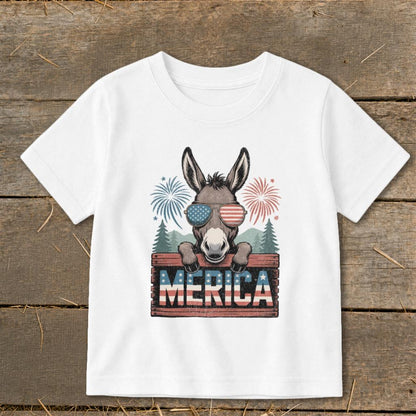 Merica Donkey Toddler Tee