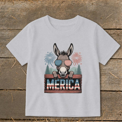 Merica Donkey Toddler Tee