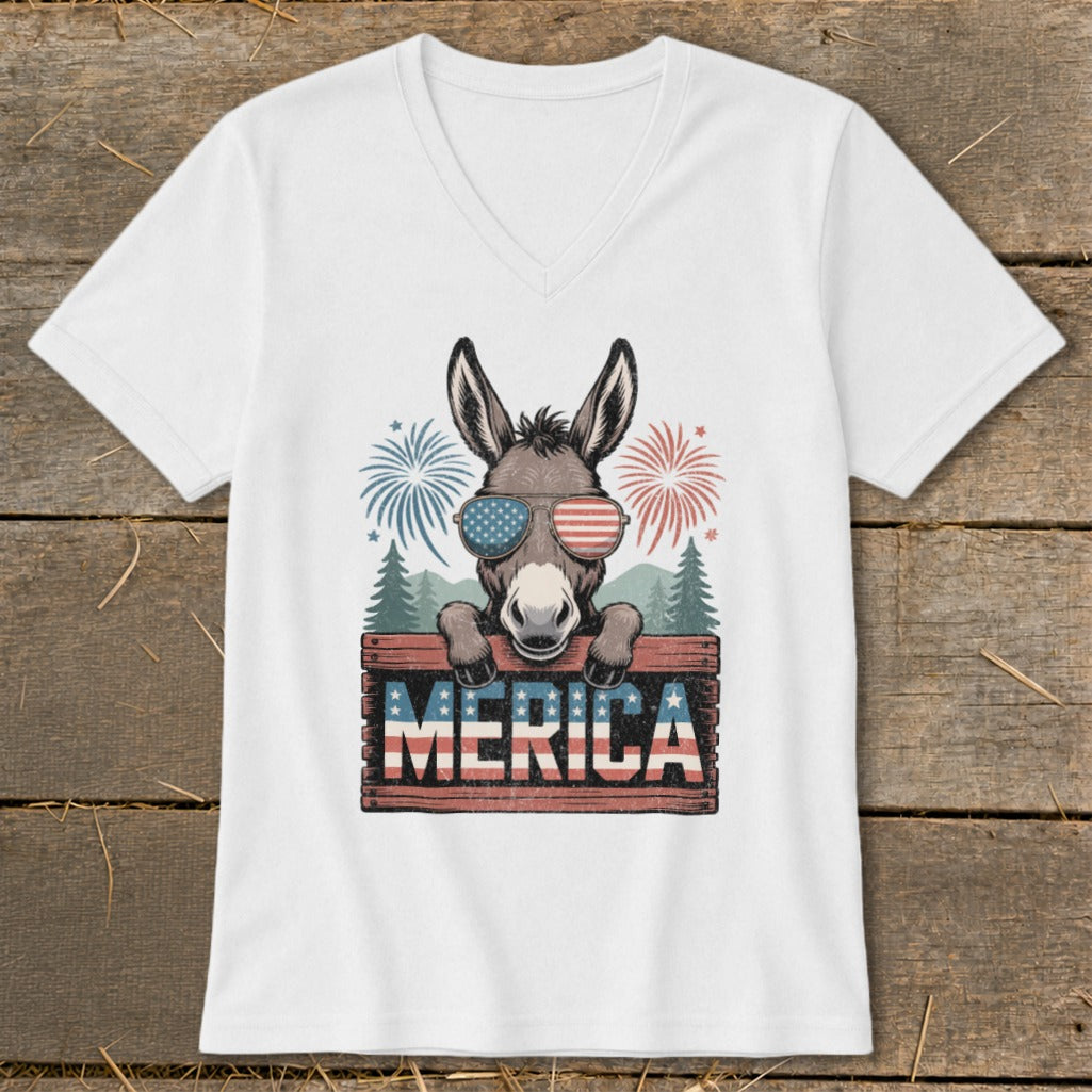 Merica Donkey V-neck