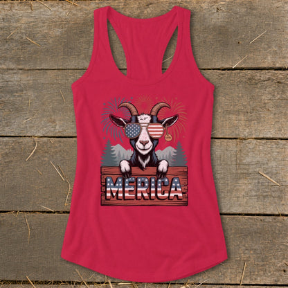 Merica Goat Racerback Tank