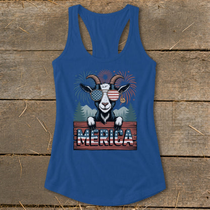 Merica Goat Racerback Tank