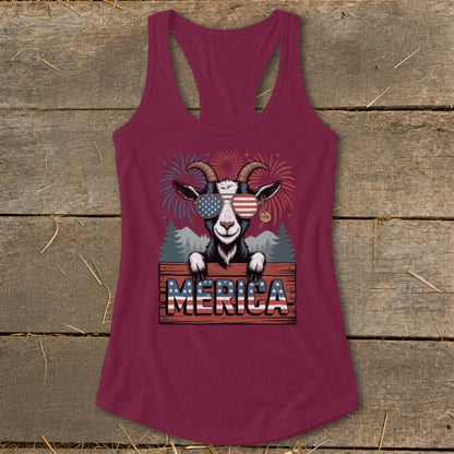 Merica Goat Racerback Tank