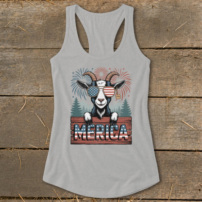 Merica Goat Racerback Tank