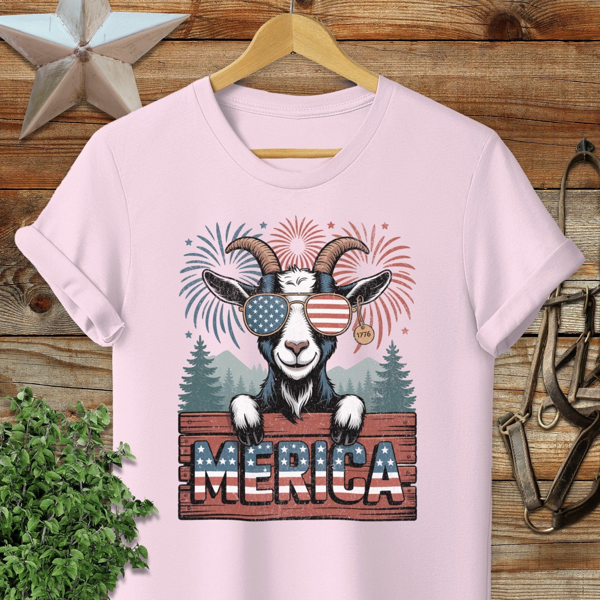 Merica Goat Softstyle Tee