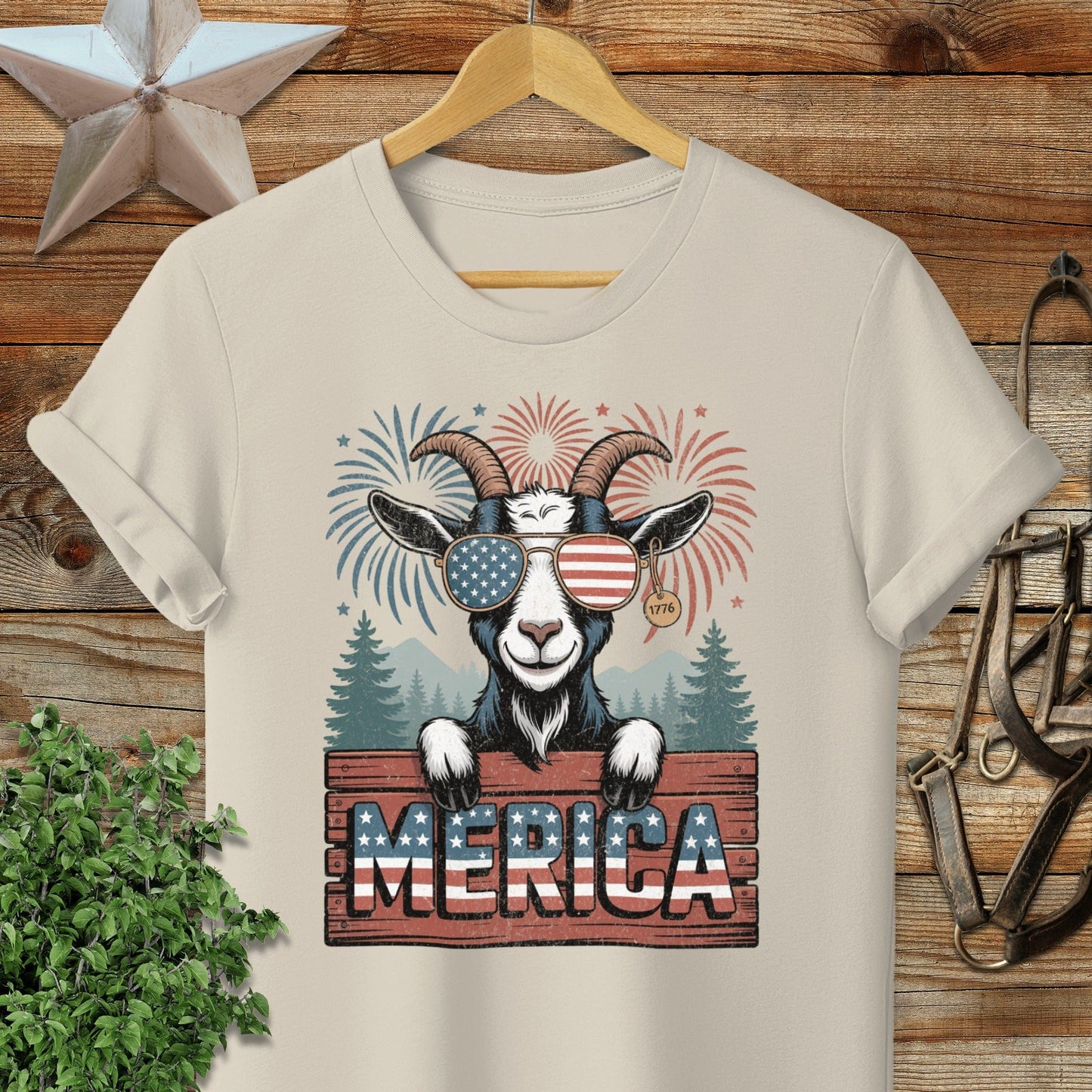 Merica Goat Softstyle Tee