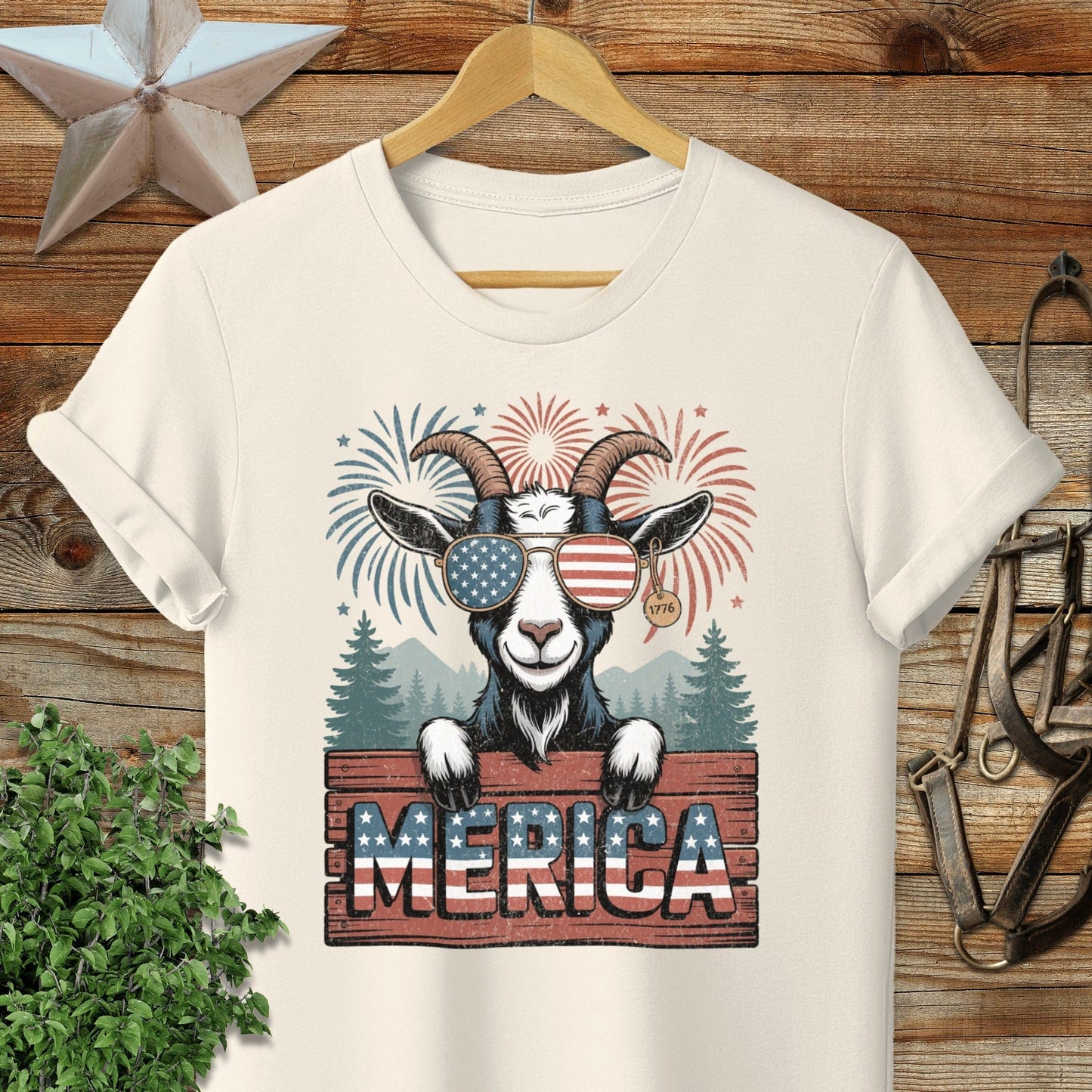 Merica Goat Softstyle Tee
