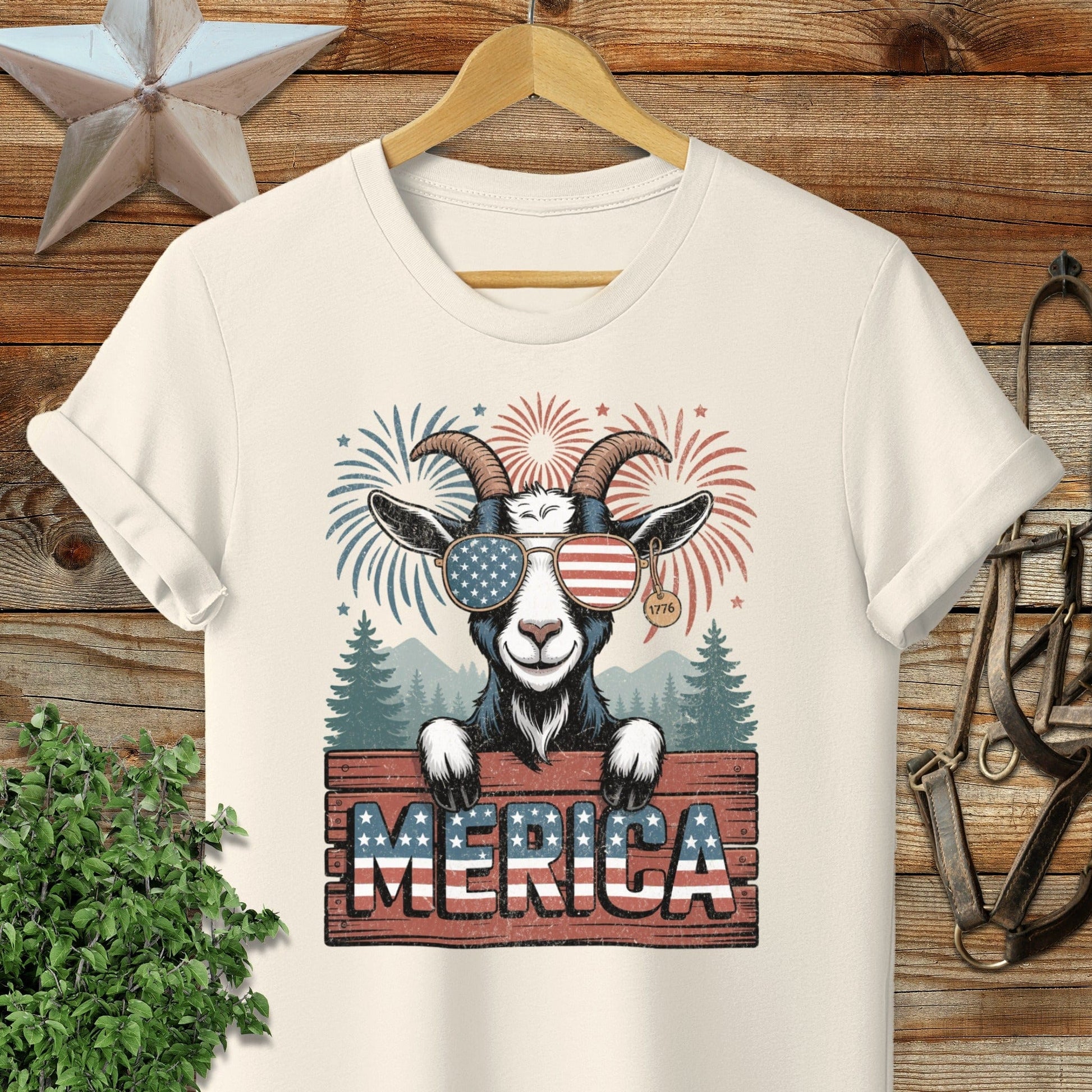 Merica Goat Softstyle Tee