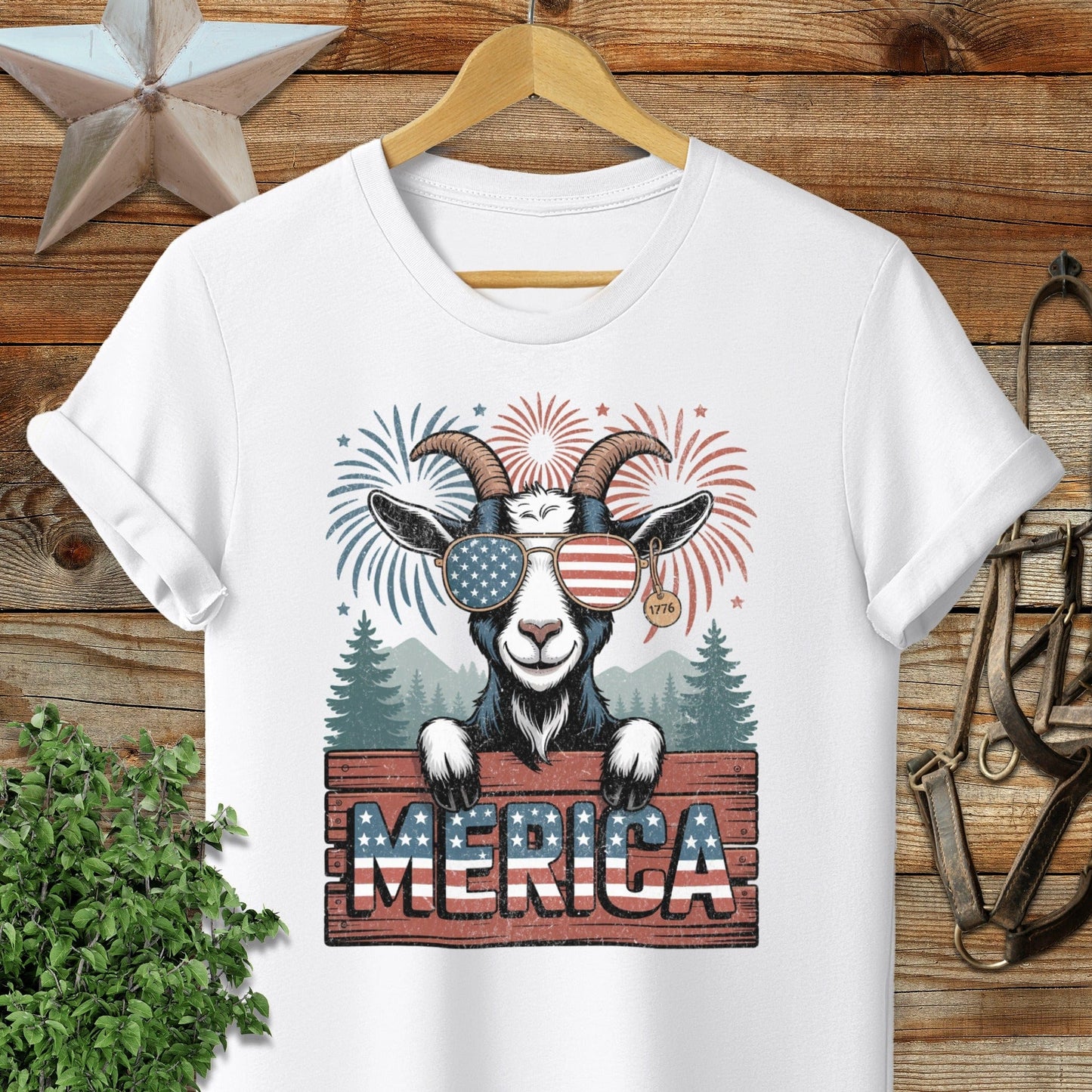 Merica Goat Softstyle Tee