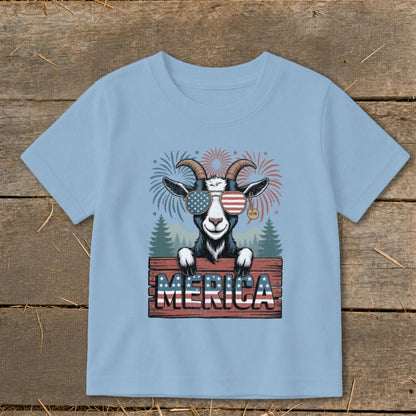 Merica Goat Toddler Tee