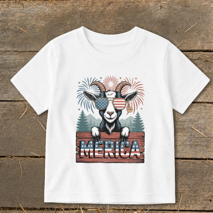 Merica Goat Toddler Tee