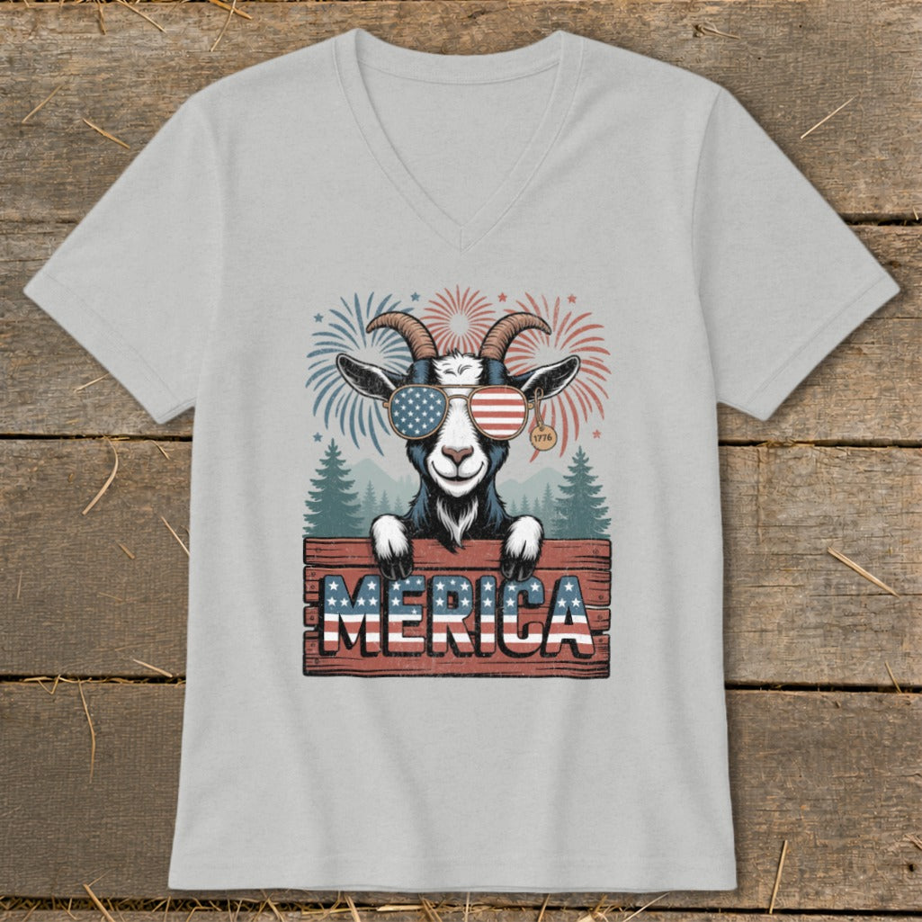 Merica Goat V-neck