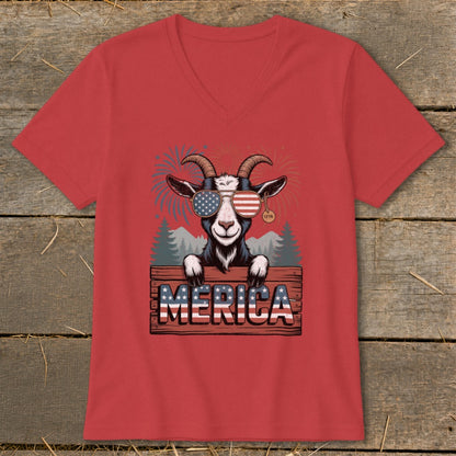 Merica Goat V-neck
