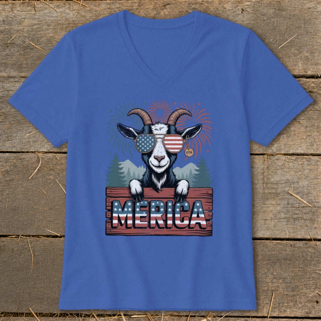 Merica Goat V-neck