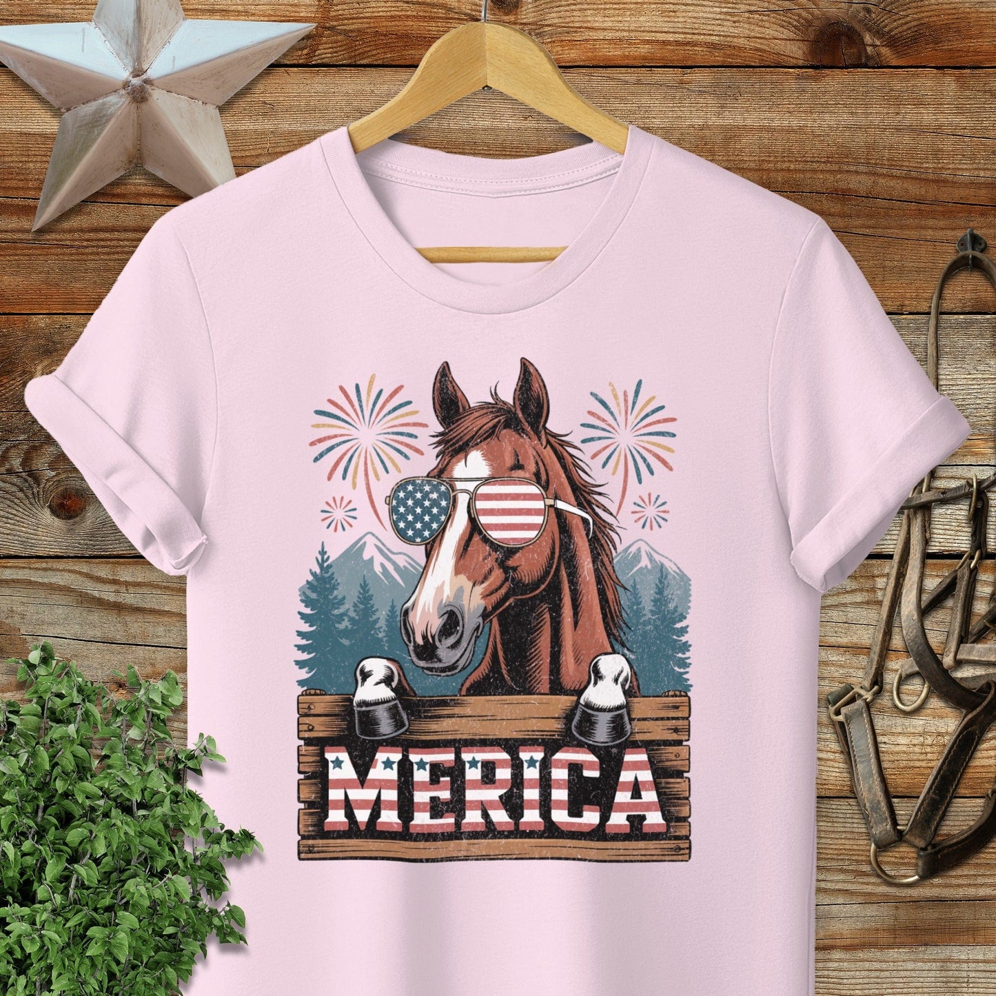 Merica Horse Softstyle Tee