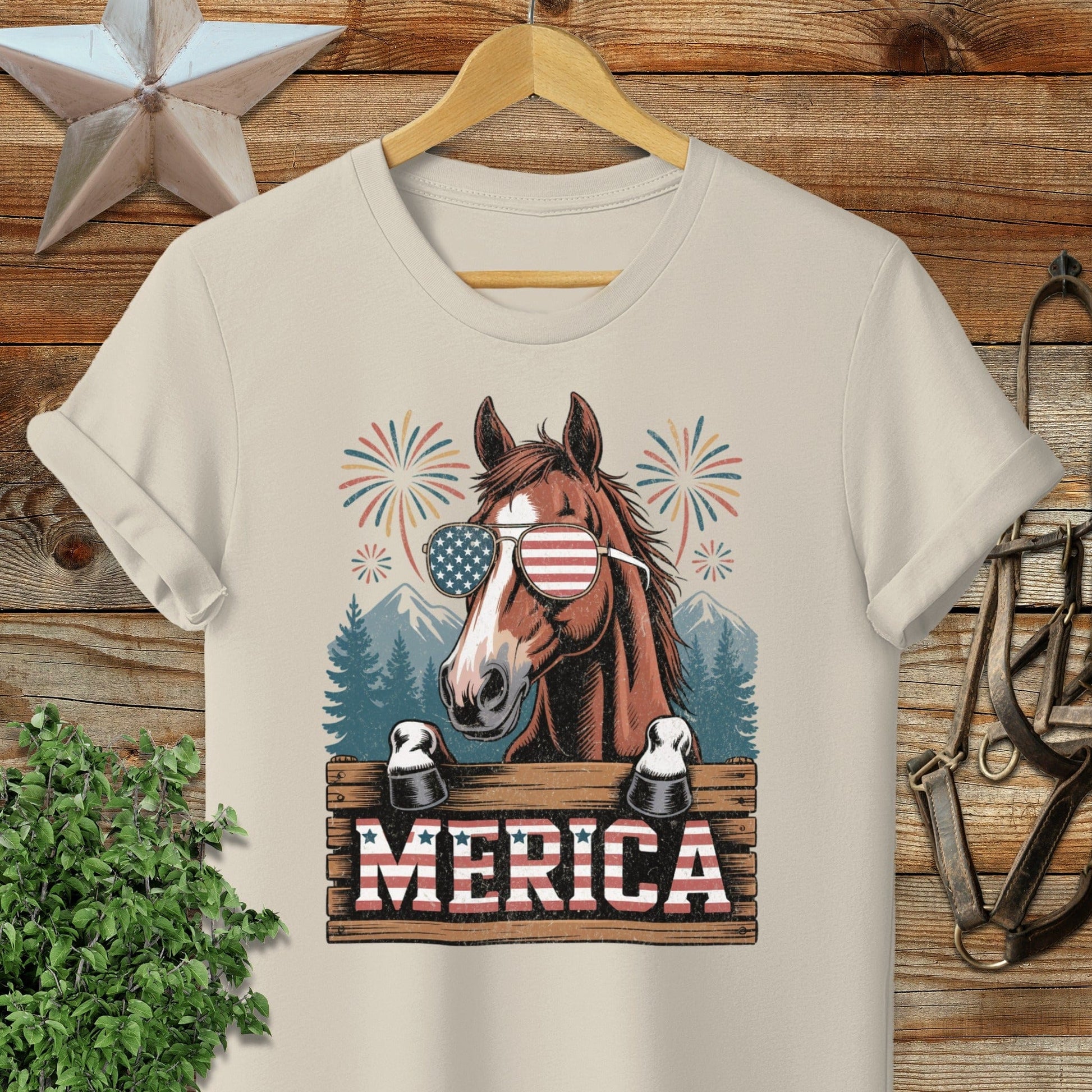 Merica Horse Softstyle Tee
