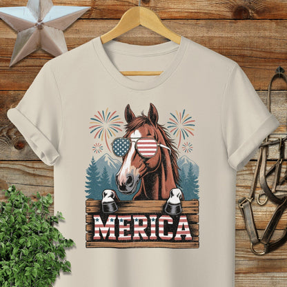 Merica Horse Softstyle Tee