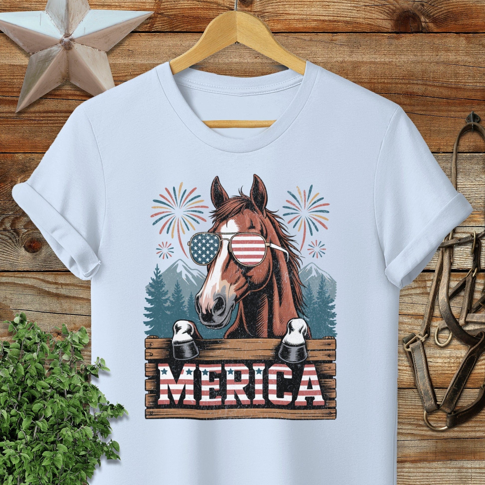 Merica Horse Softstyle Tee