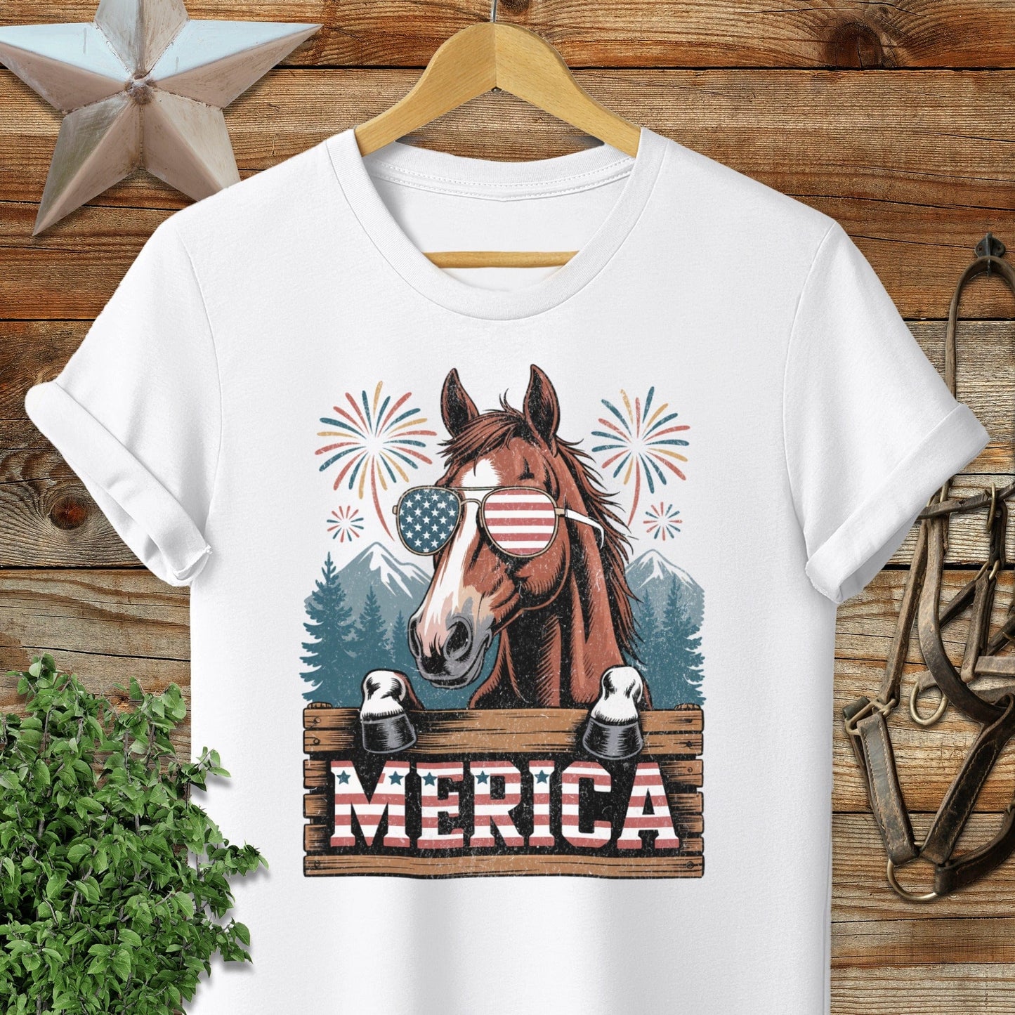 Merica Horse Softstyle Tee