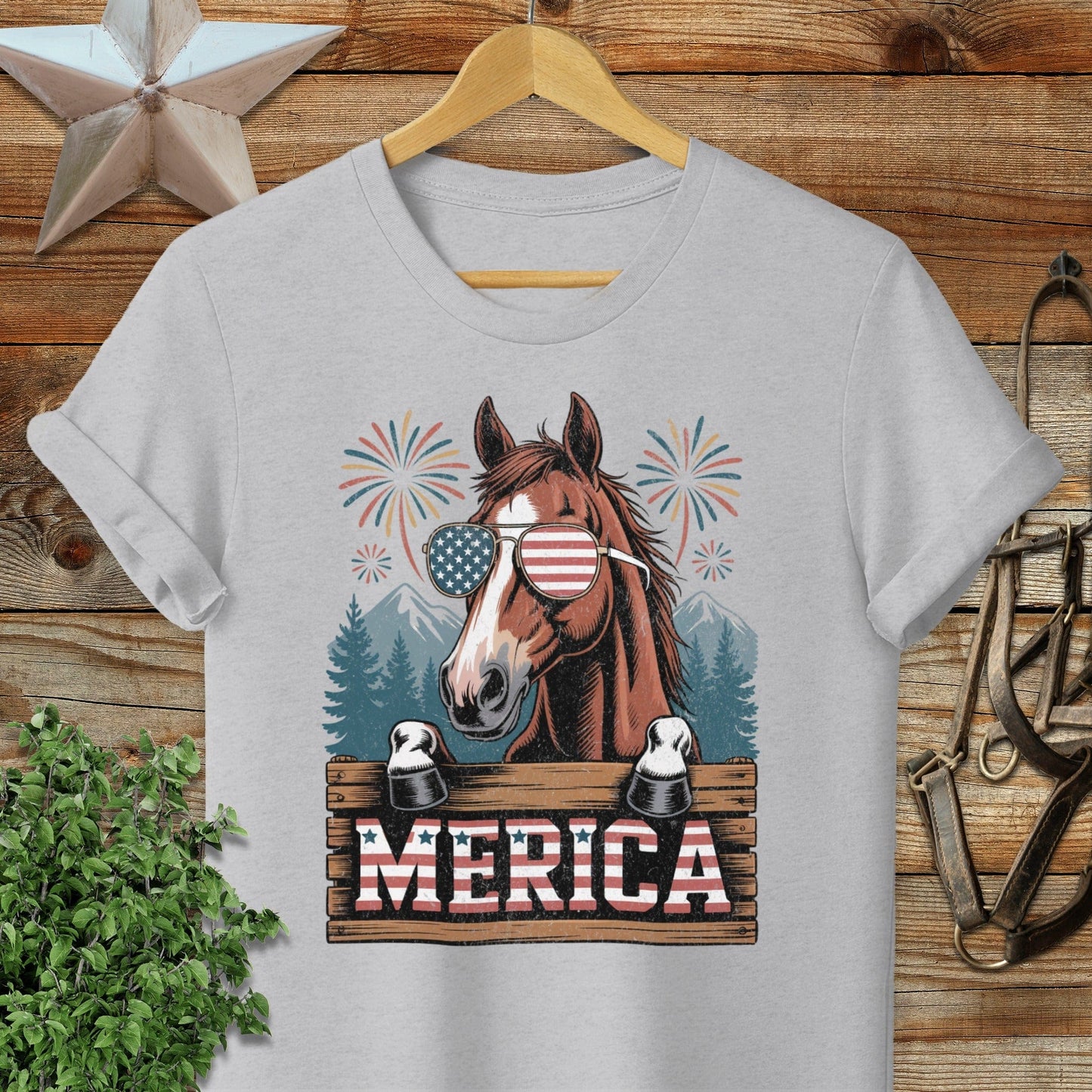Merica Horse Softstyle Tee