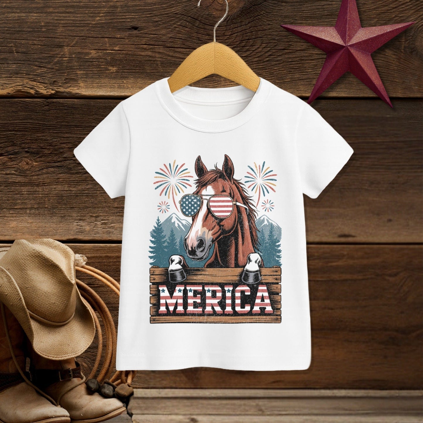 Merica Horse T-Shirt (Toddler)