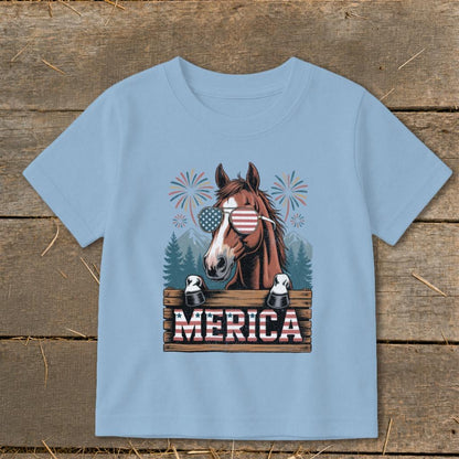 Merica Horse Toddler Tee