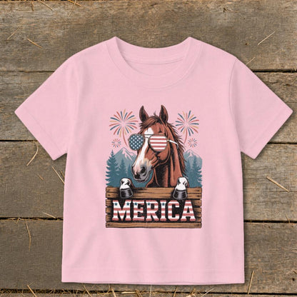 Merica Horse Toddler Tee