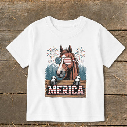 Merica Horse Toddler Tee