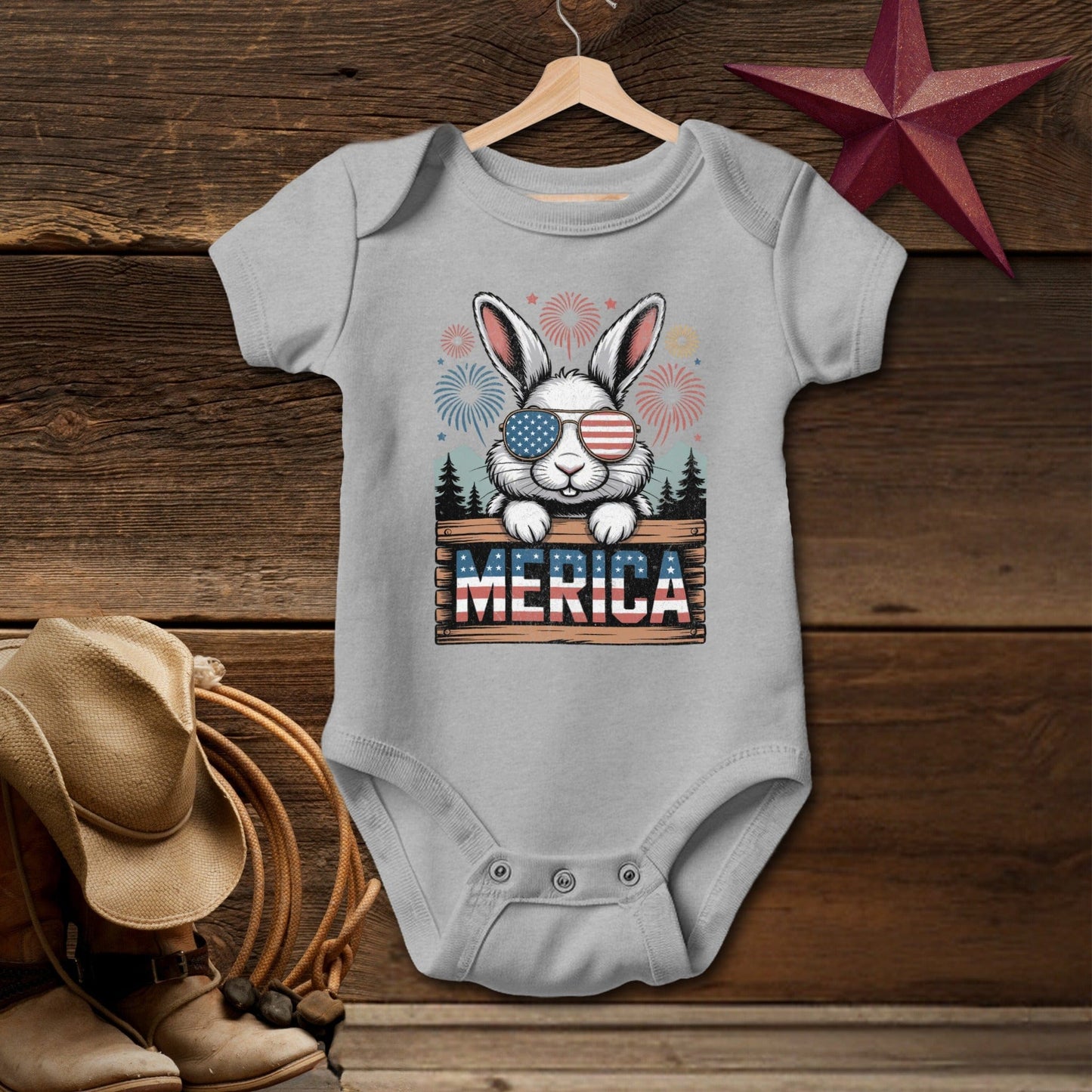 Merica Rabbit Bodysuit (Baby)