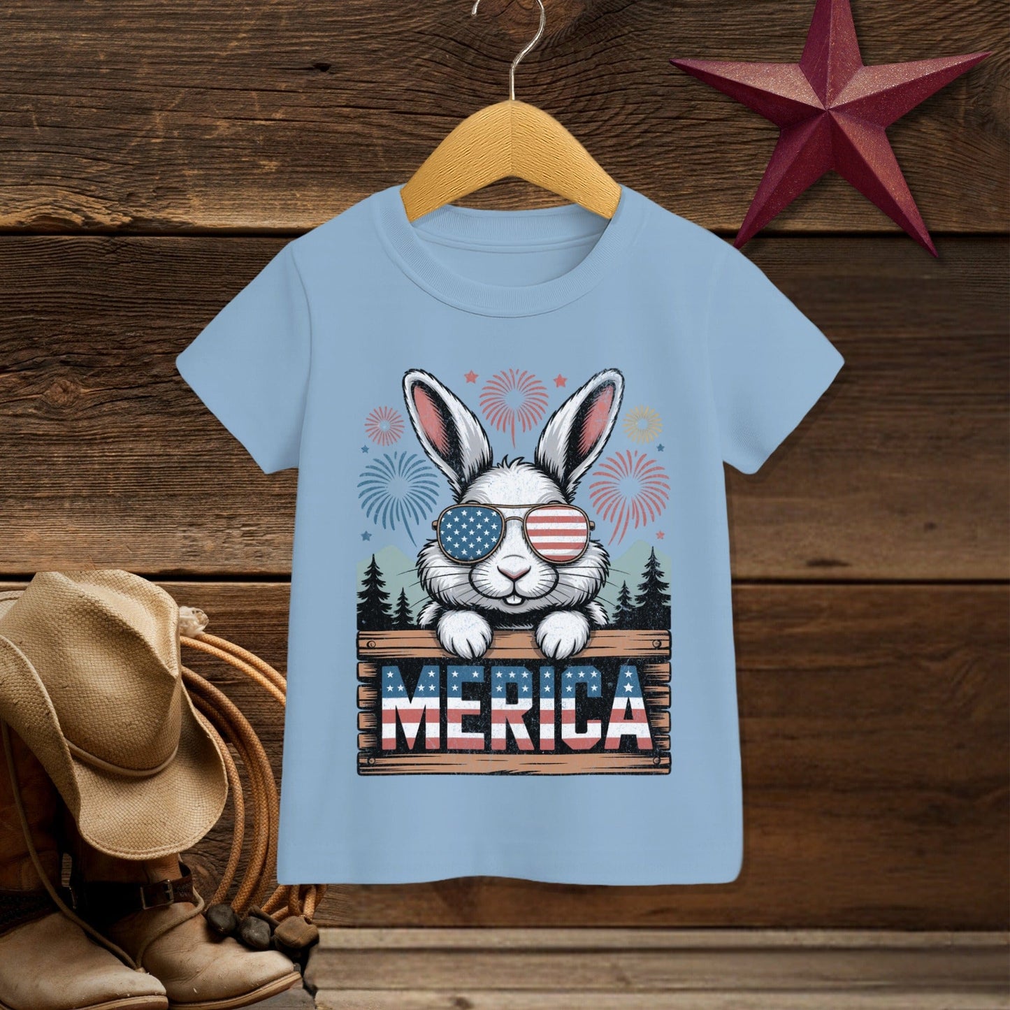 Merica Rabbit T-shirt (Toddler)